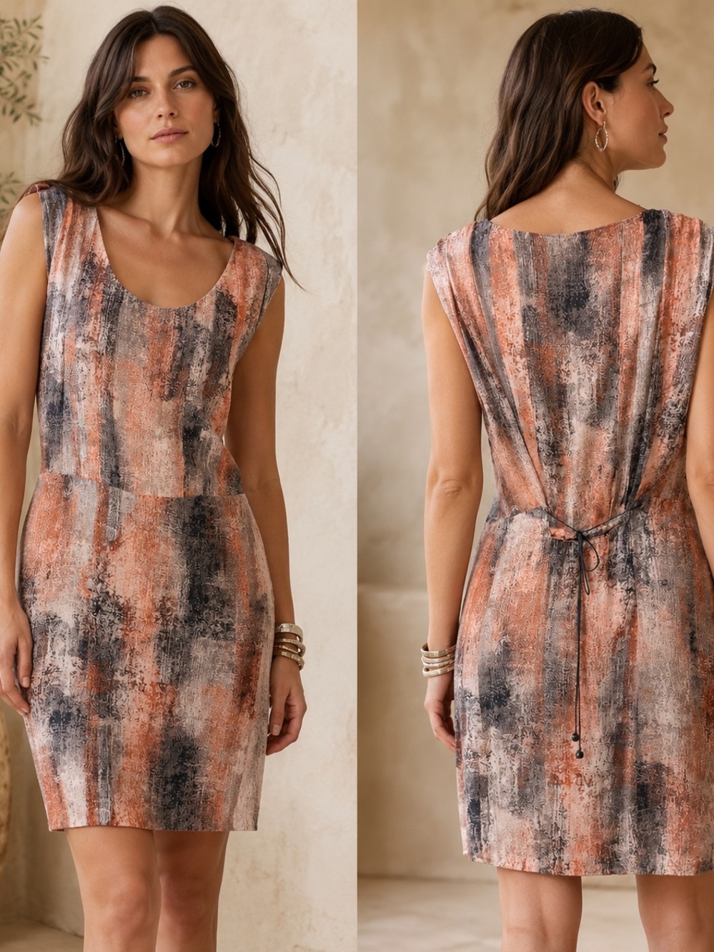 PART TWO Abstract Print Viscose Sleeveless Dress